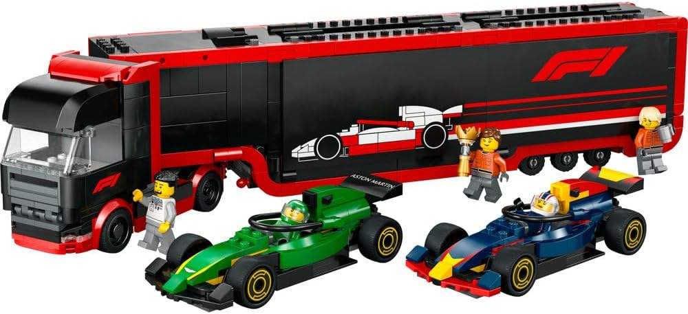 LEGO City F1 truck met RB20 en AMR24 F1 - 60445