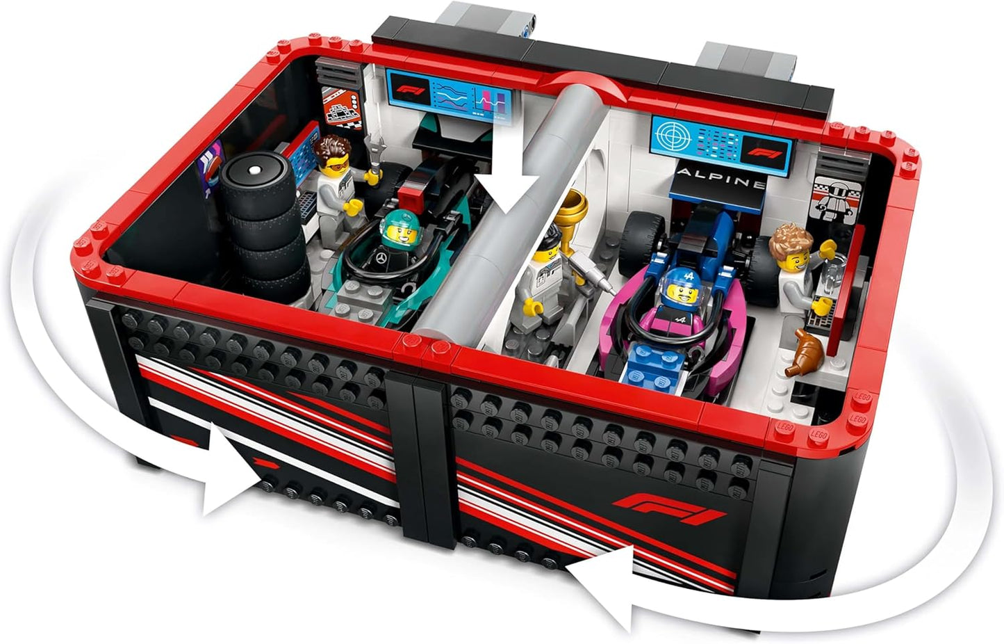 LEGO City F1 Garage with Mercedes-AMG and Alpine Cars Kit - 60444