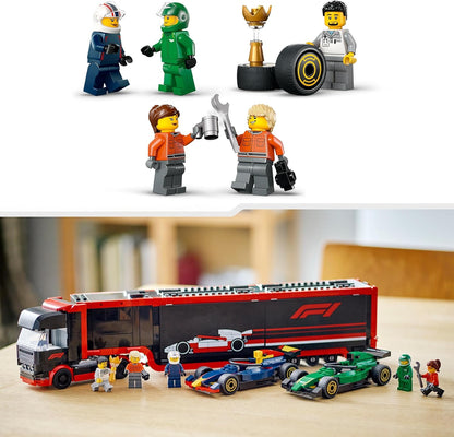 LEGO City F1 truck met RB20 en AMR24 F1 - 60445