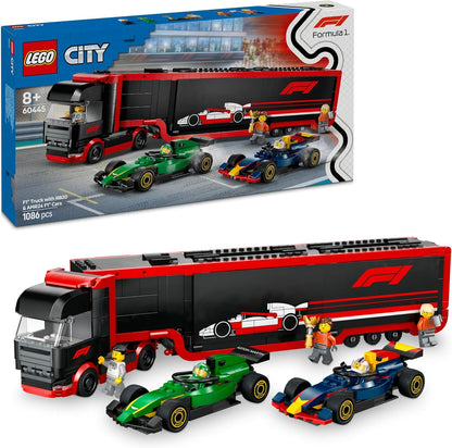 LEGO City F1 truck met RB20 en AMR24 F1 - 60445