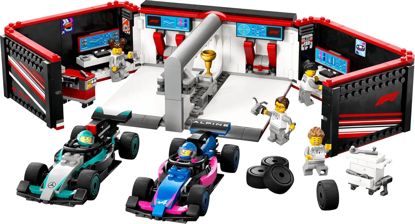 LEGO City F1 Garage with Mercedes-AMG and Alpine Cars Kit - 60444